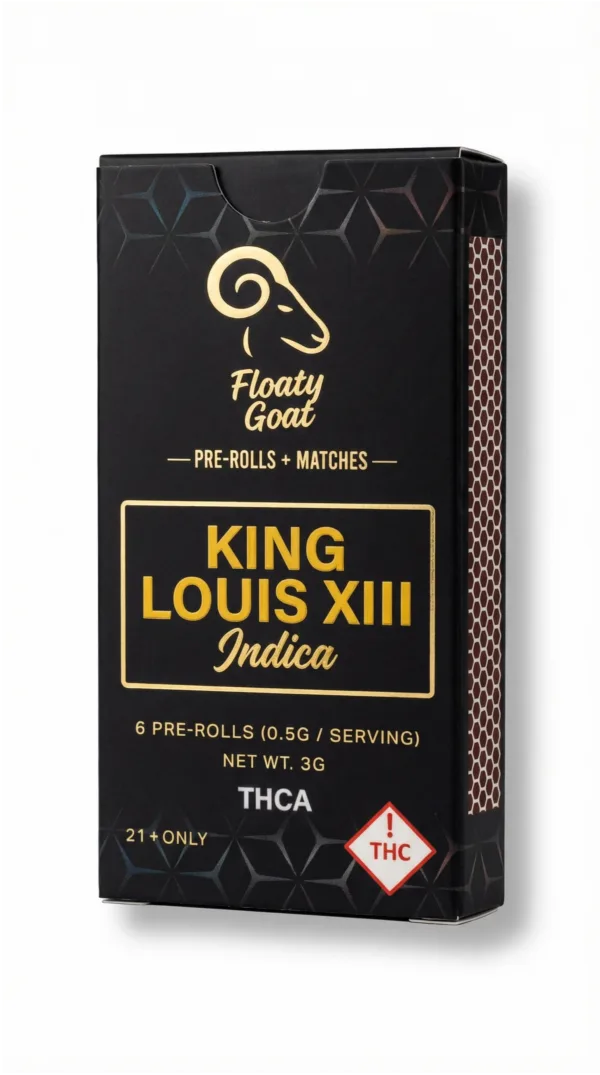 King Louis XIII THCa Pre-Roll Pack – 6 Pack + Matches
