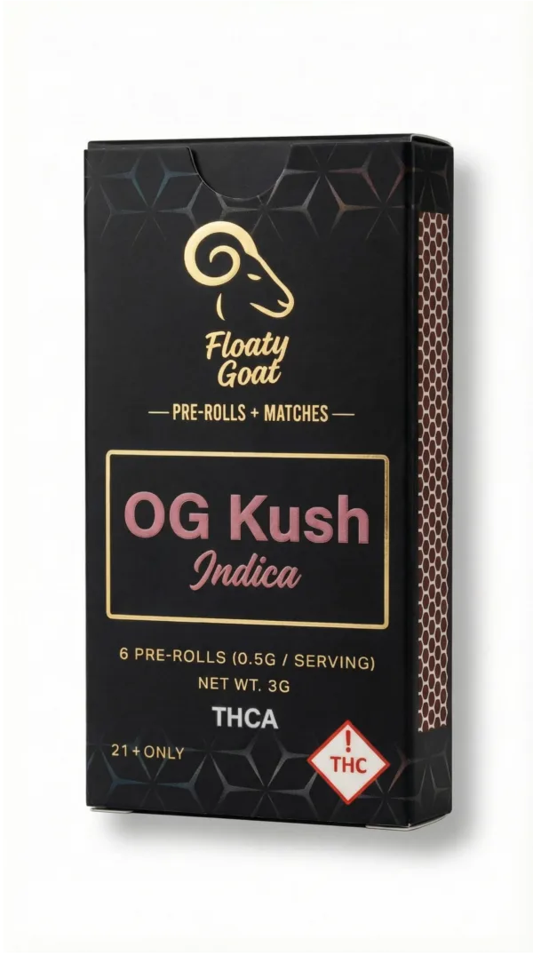 OG Kush THCa Pre-Roll Pack – 6 Pack + Matches