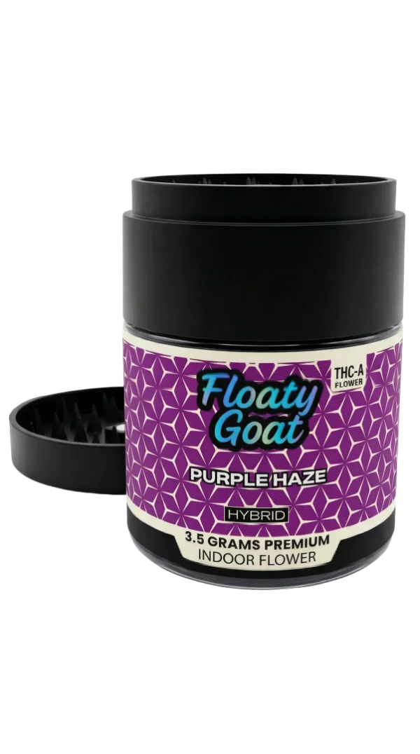 Purple Haze THCa Flower Jar – 3.5g with Grinder Lid
